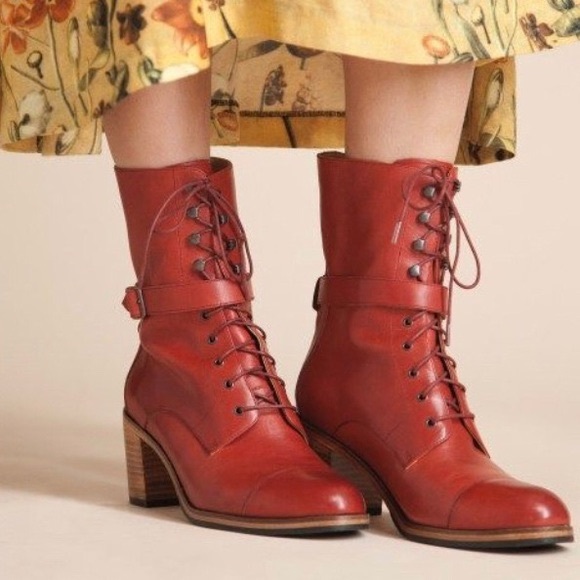 samantha pleet Shoes - SAMANTHA PLEET x Wolverine Red Lace Up Boot